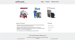 Desktop Screenshot of jpthermal.com
